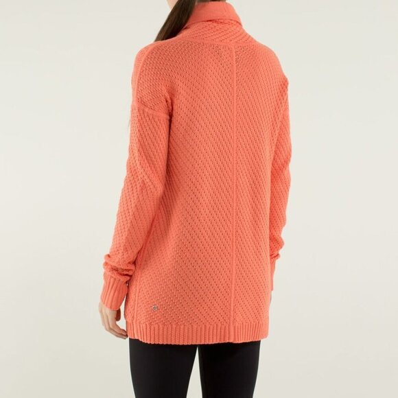 Lululemon Post Practice Cardi-Plum Peach Athleisure Cardigan- Size 4 - Picture 3 of 14
